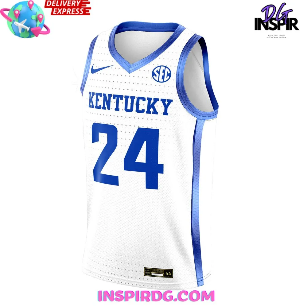 -Kentucky Wildcats SEC 2024 White Basketball Jersey