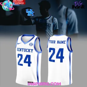 -Kentucky Wildcats SEC 2024 White Basketball Jersey