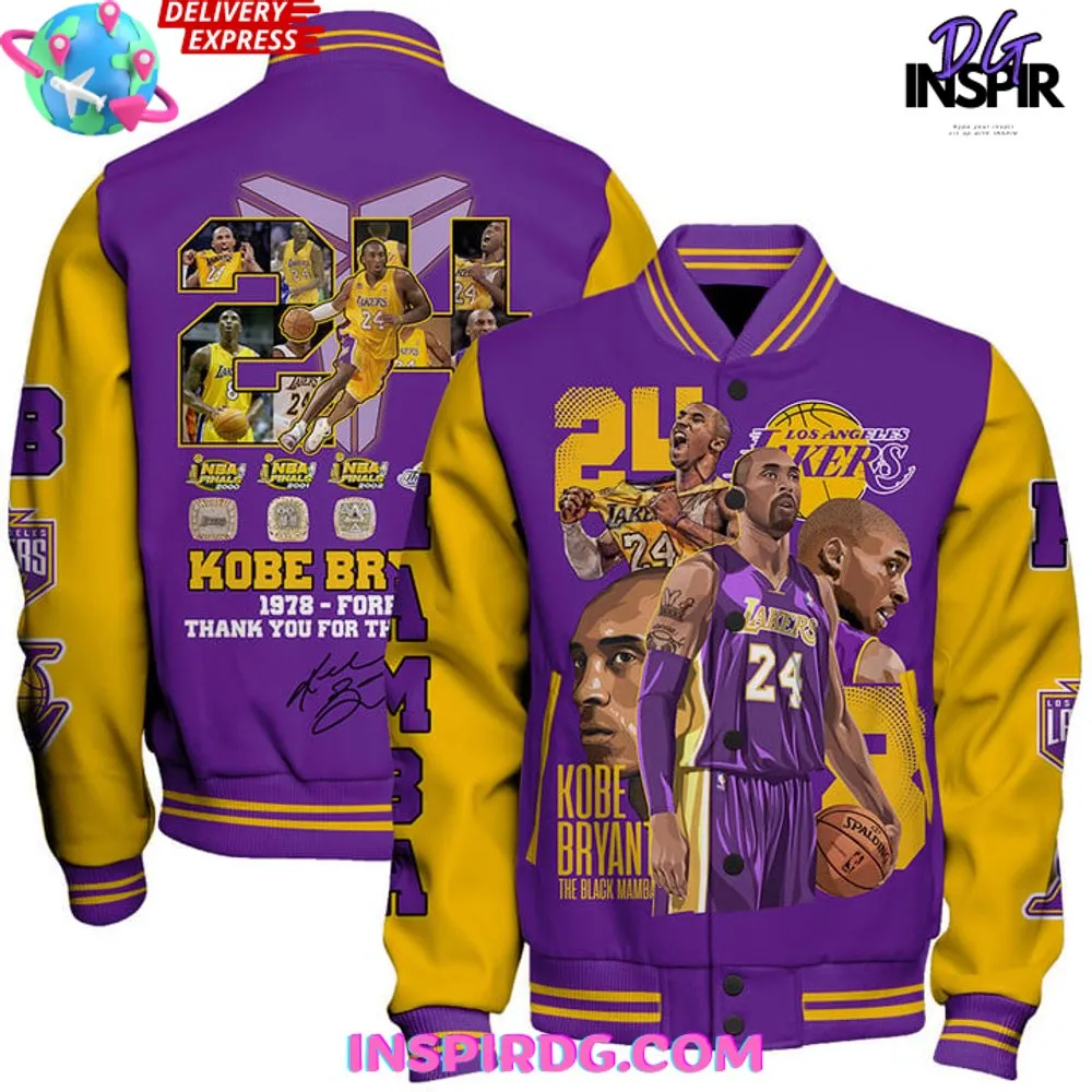 -NBA Kobe Bryant Los Angeles Lakers Basketball Varsity Jacket