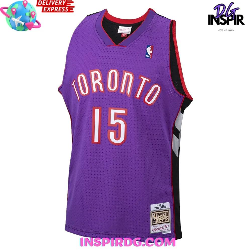 -Toronto Raptors Vince Carter Autographed Purple 1999-00 Basketball Jersey