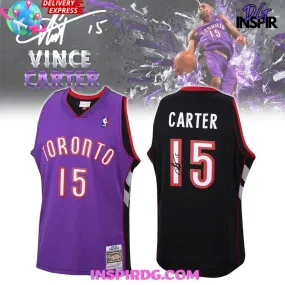 -Toronto Raptors Vince Carter Autographed Purple 1999-00 Basketball Jersey