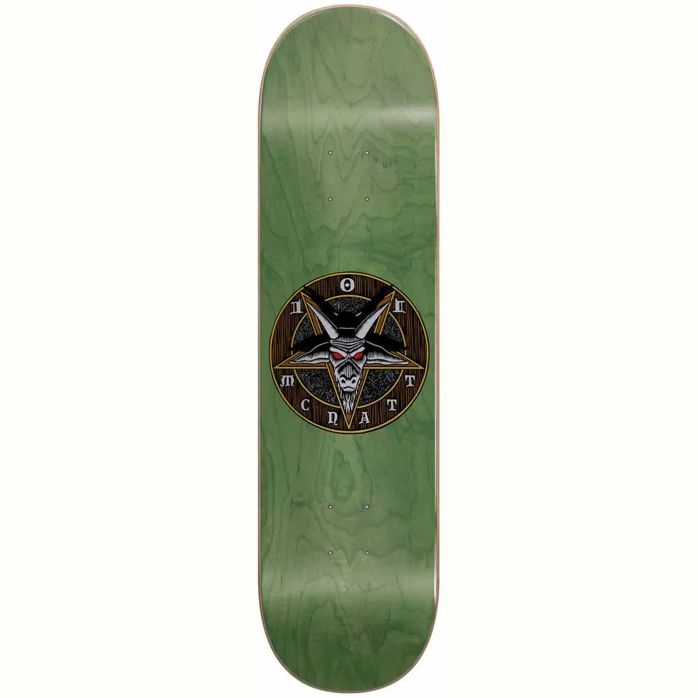 101 Heritage  Mcnatt Star Of Satan Ht Skateboard Deck Green 8.5''