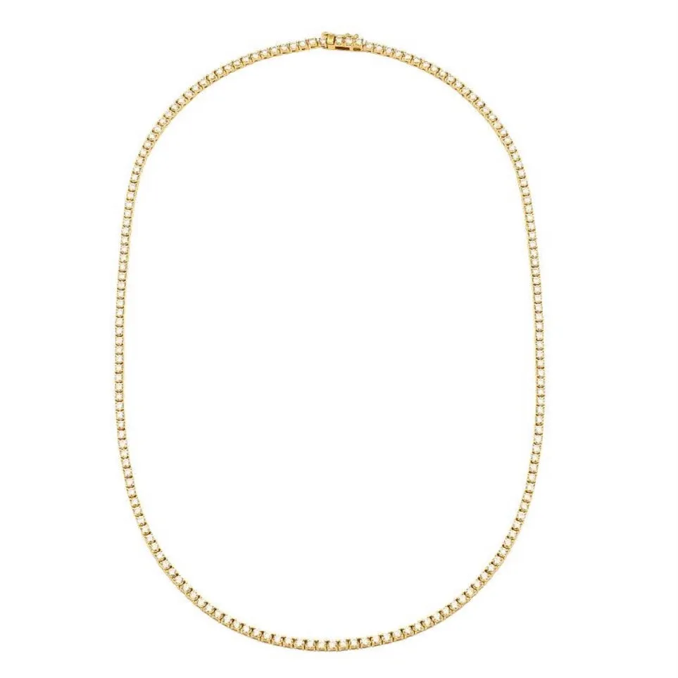 14KT Gold 4ct Diamond Perfect Tennis Necklace