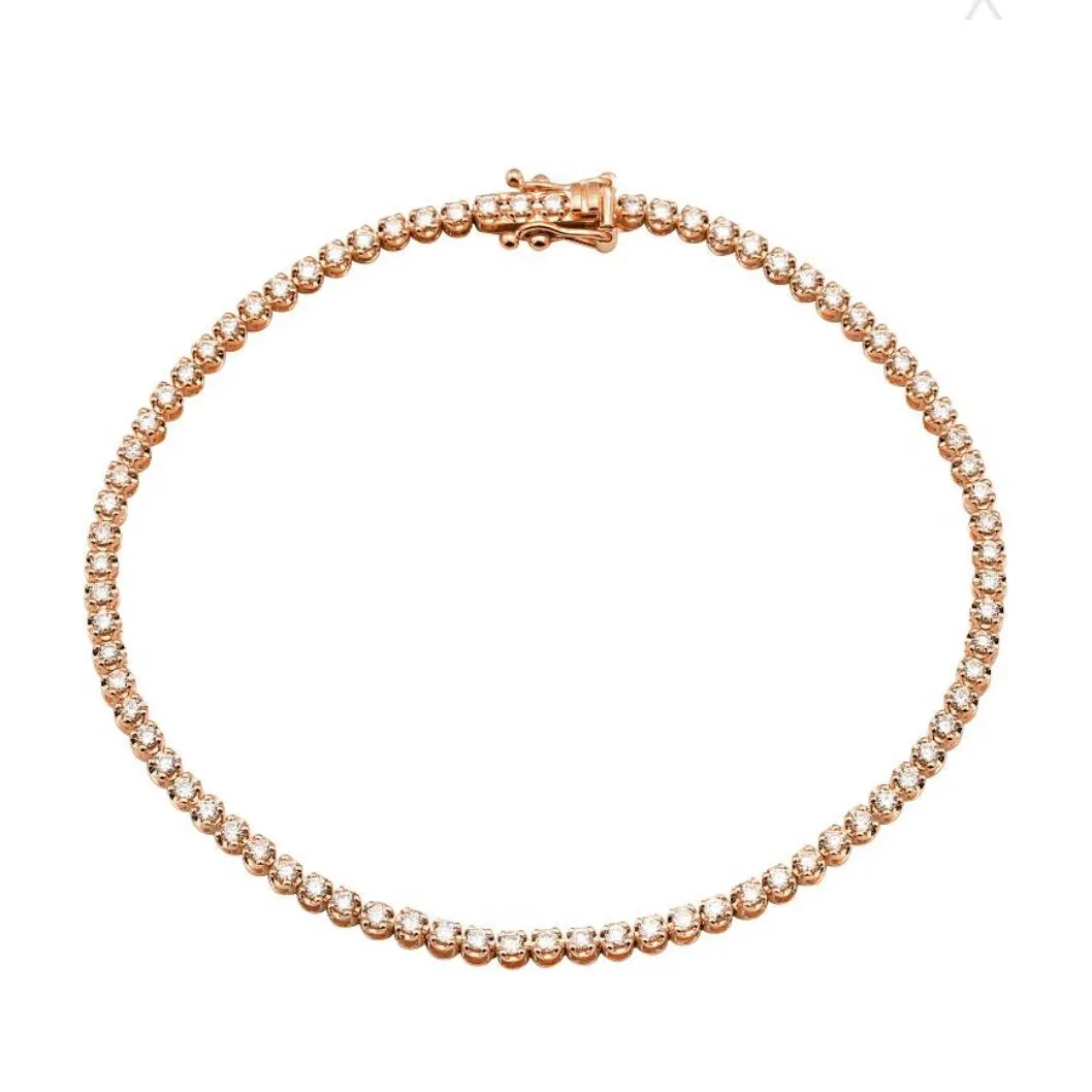 14KT Gold Diamond Louise Tennis Bracelet