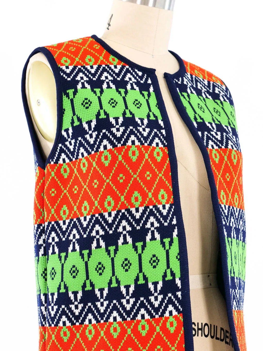 1960's Geometric Knit Vest