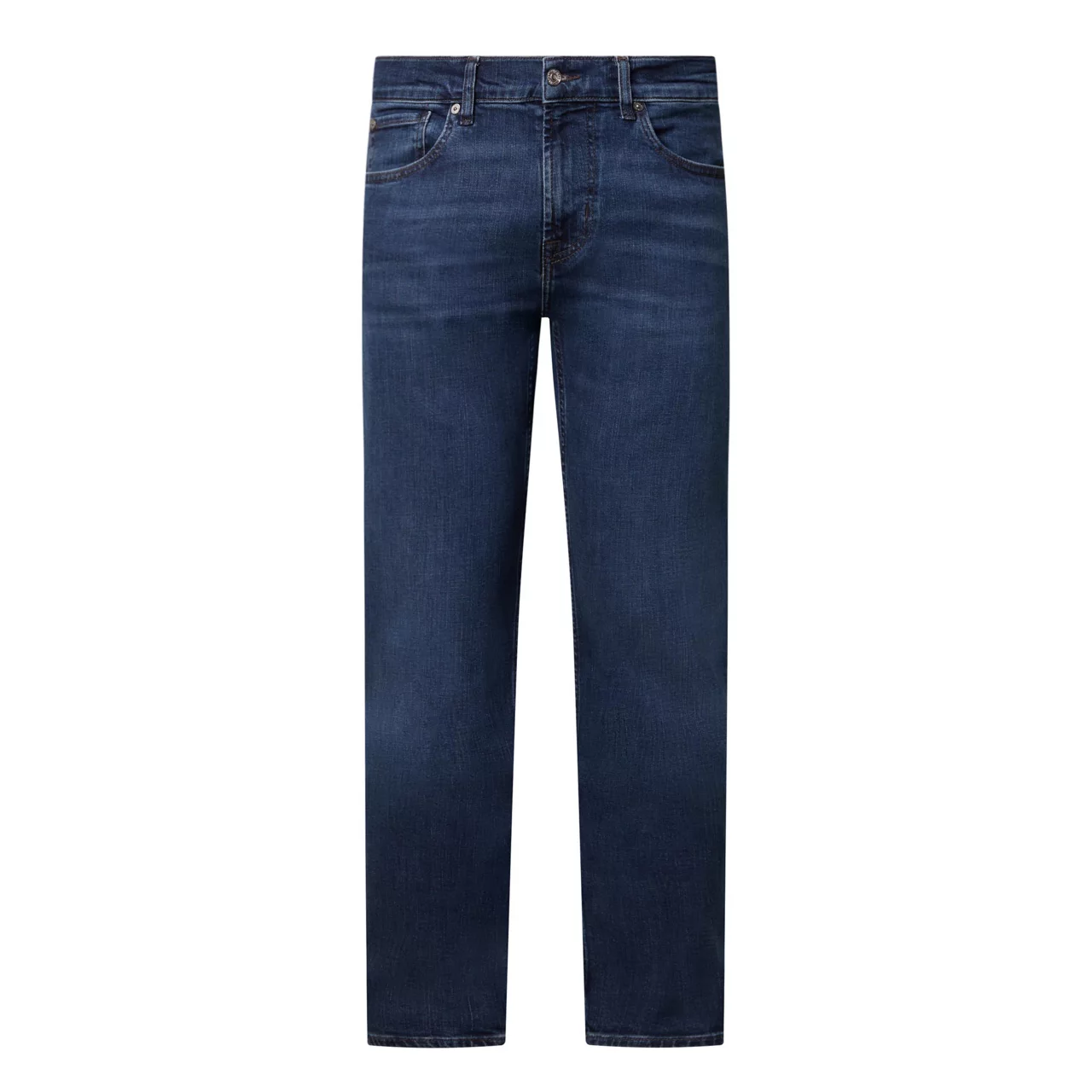 7 FOR ALL MANKIND Standard Mid-Rise Straight Leg Jeans - Dark Wash