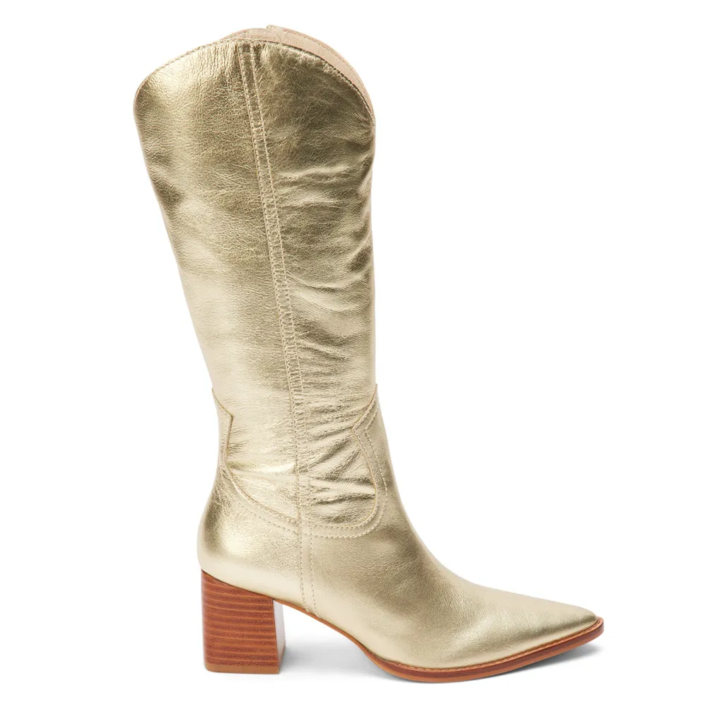 Addison Metallic Pointed Toe Cowboy Boots