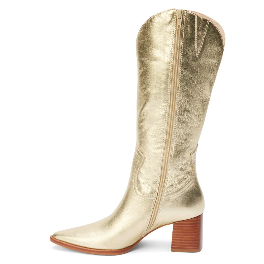 Addison Metallic Pointed Toe Cowboy Boots