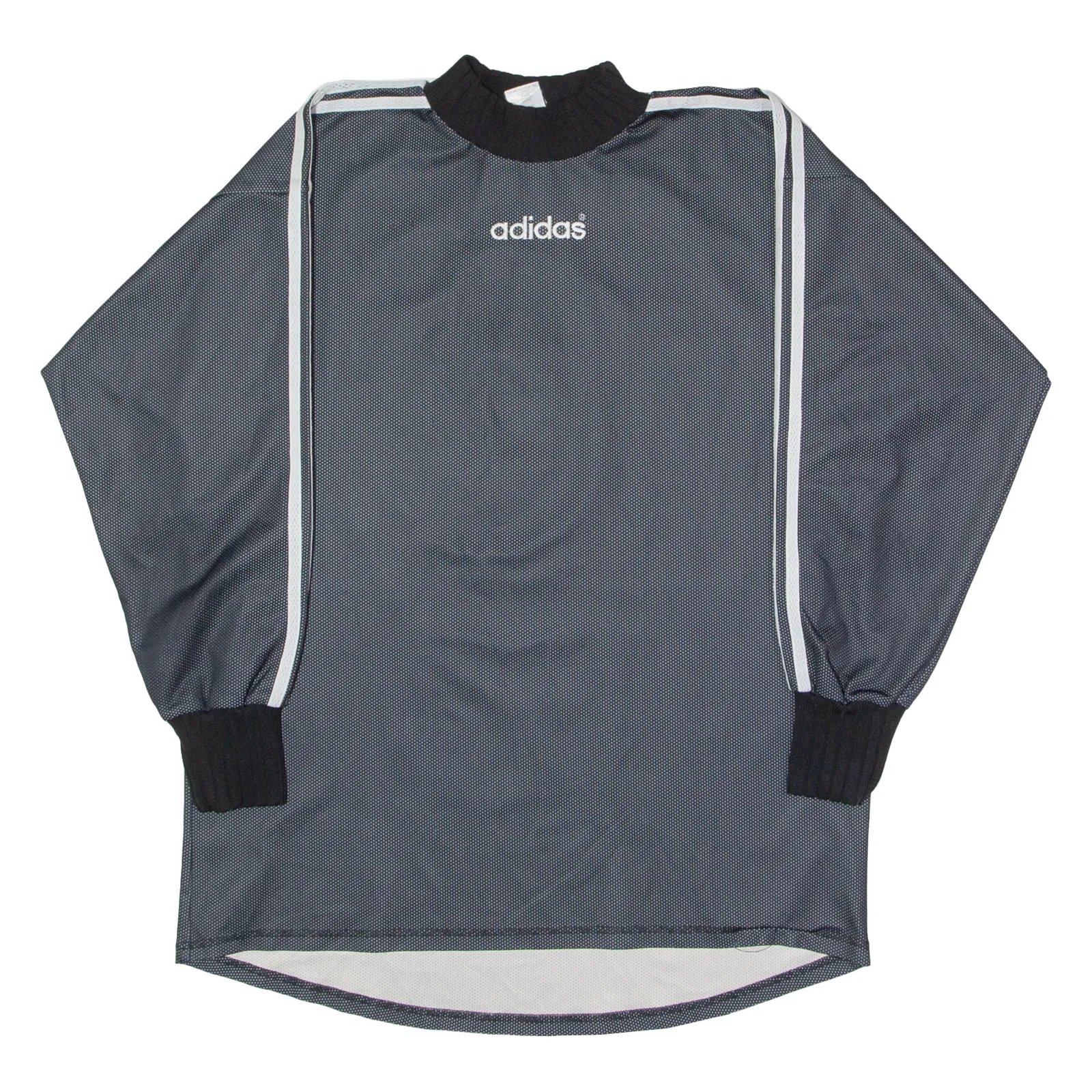 ADIDAS #1 Goalkeeper Template Mens Football Shirt Jersey Black 90s L