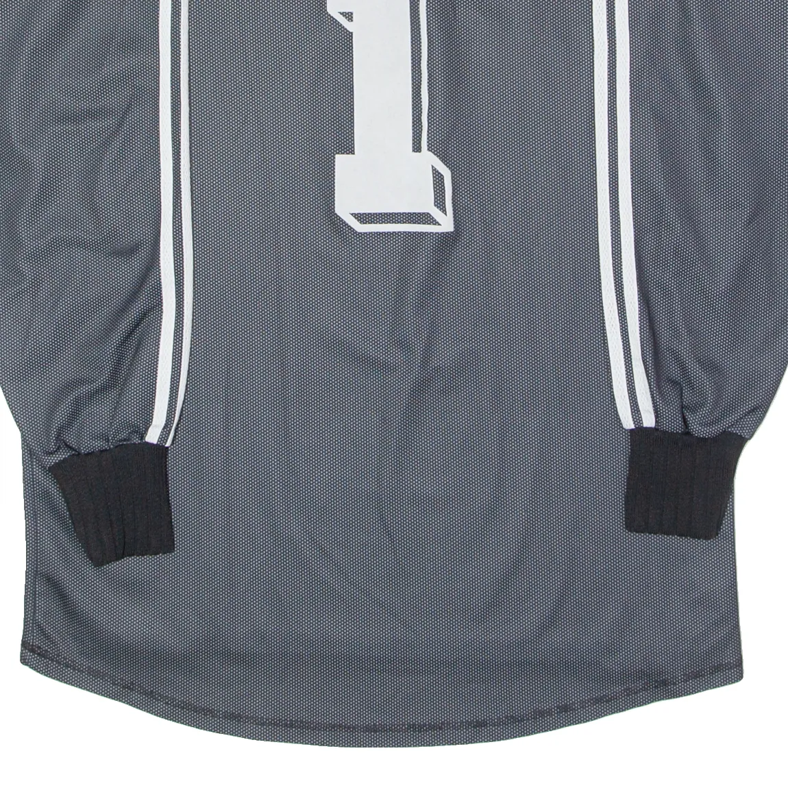 ADIDAS #1 Goalkeeper Template Mens Football Shirt Jersey Black 90s L