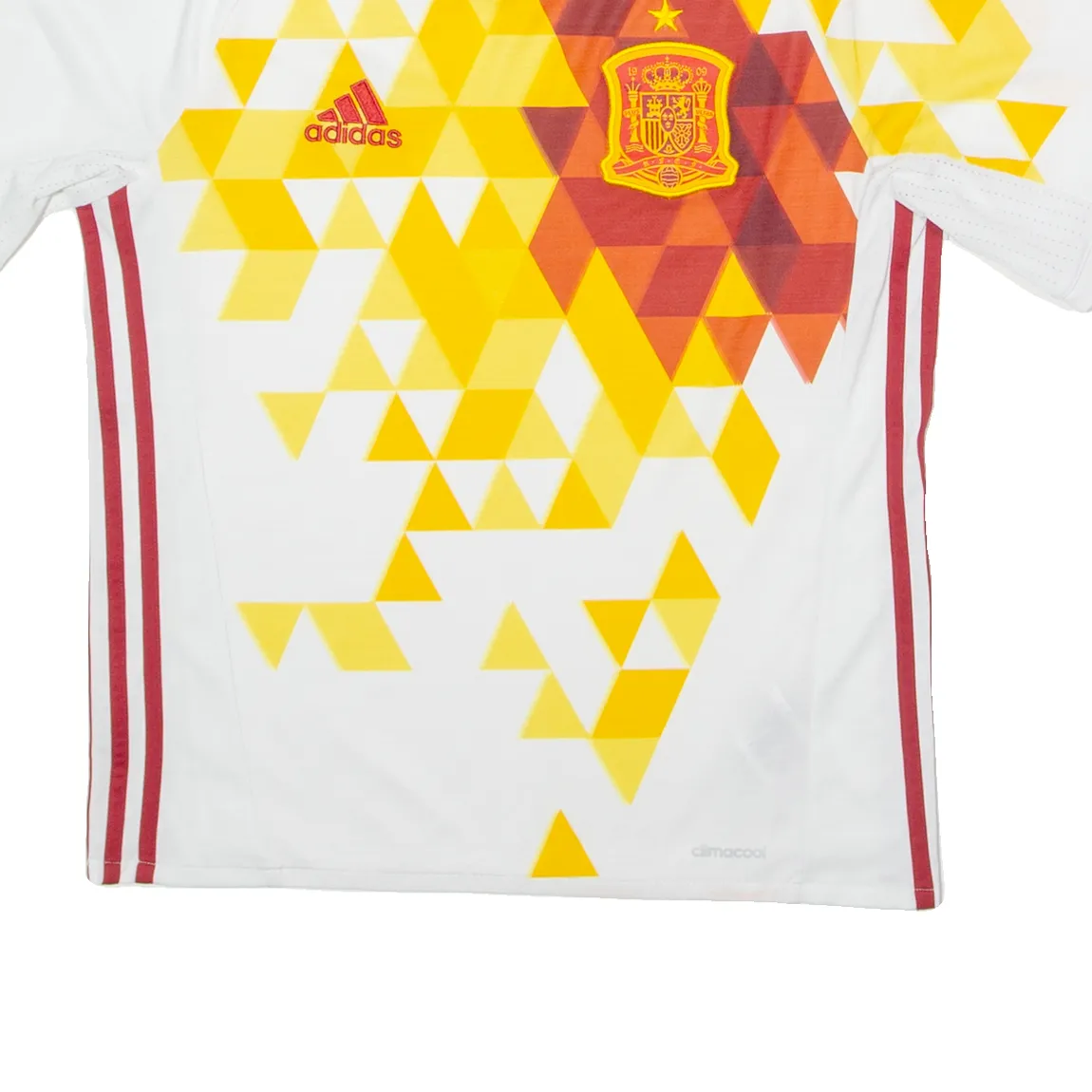 ADIDAS 2016 Spain Away Boys Football Shirt Jersey White Crew Neck 13-14Y