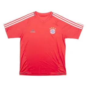 ADIDAS FC BAYERN MUNICH Mens Football Shirt Jersey Red V-Neck M