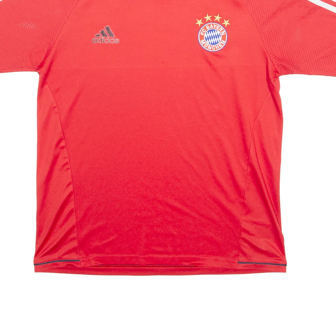 ADIDAS FC BAYERN MUNICH Mens Football Shirt Jersey Red V-Neck M