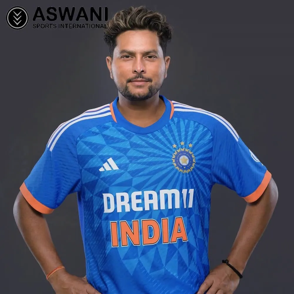 adidas India Match Jersey, Mens T20 Dream11 Player Edition Cricket Shirt 2023