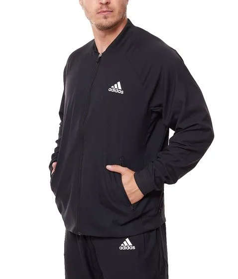 adidas Stretch Woven Jacket Herren Tennis-Jacke Trainings-Jacke H67151 Schwarz