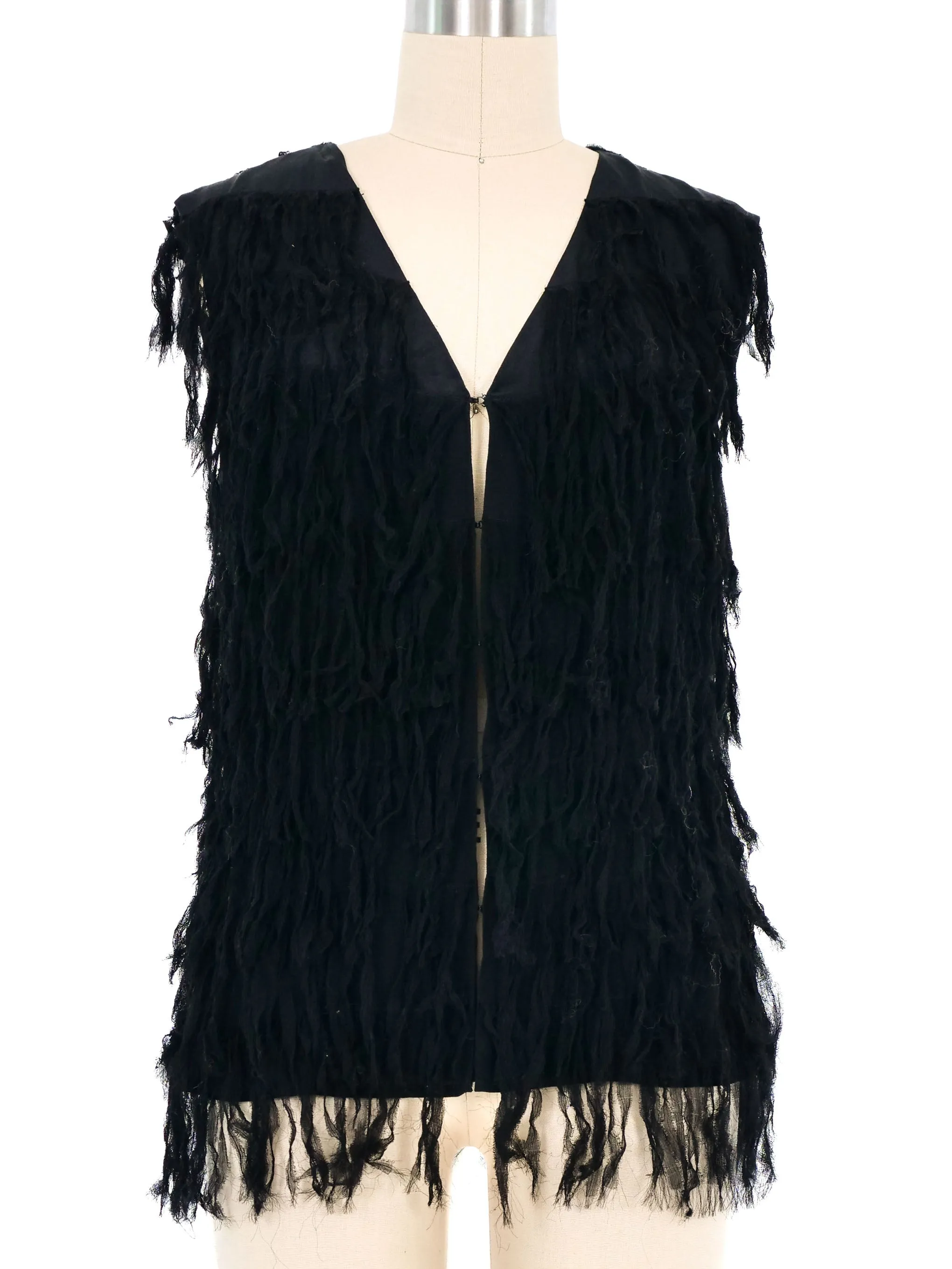 Alexander McQueen Gauze Fringe Vest