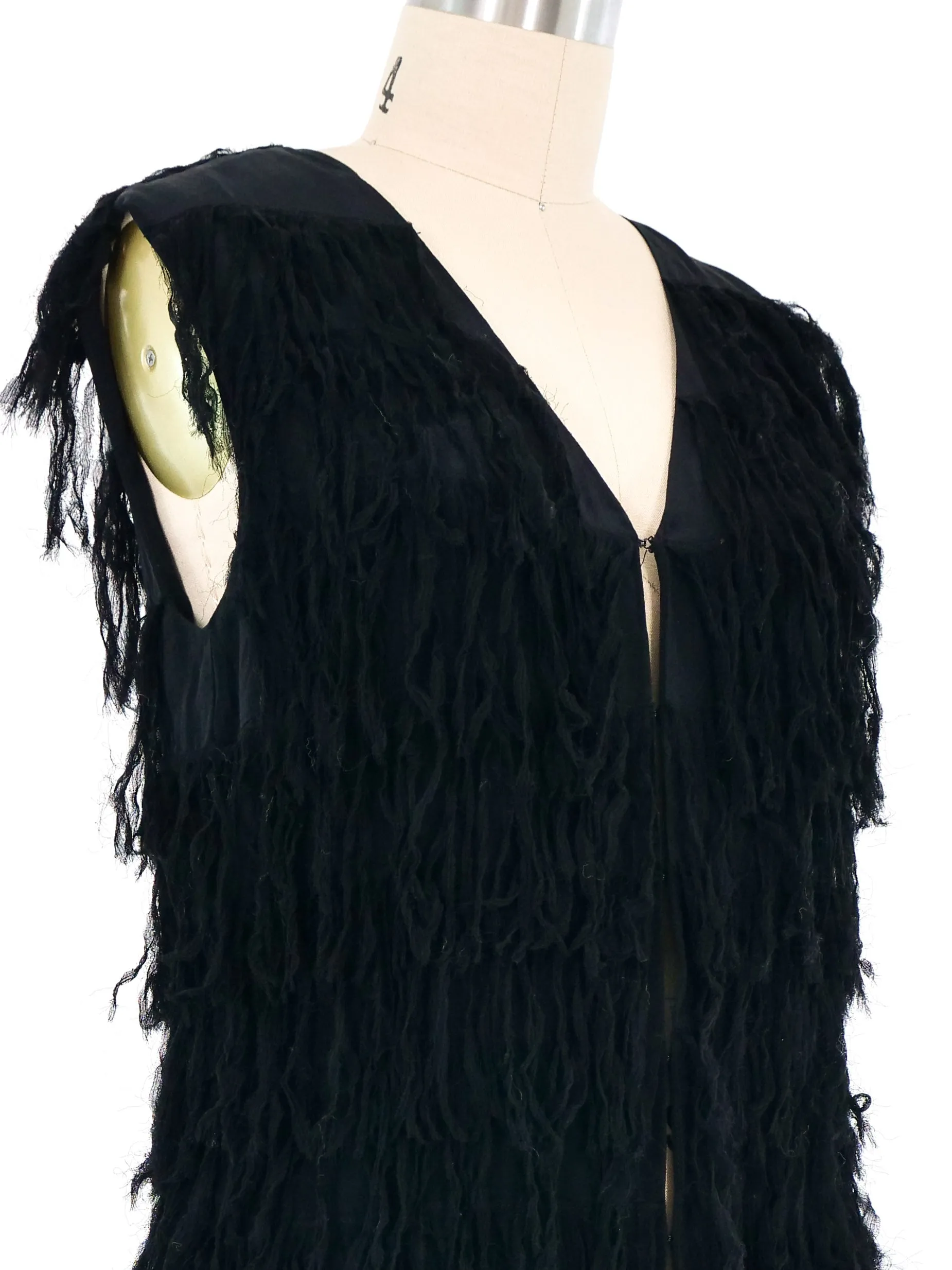 Alexander McQueen Gauze Fringe Vest