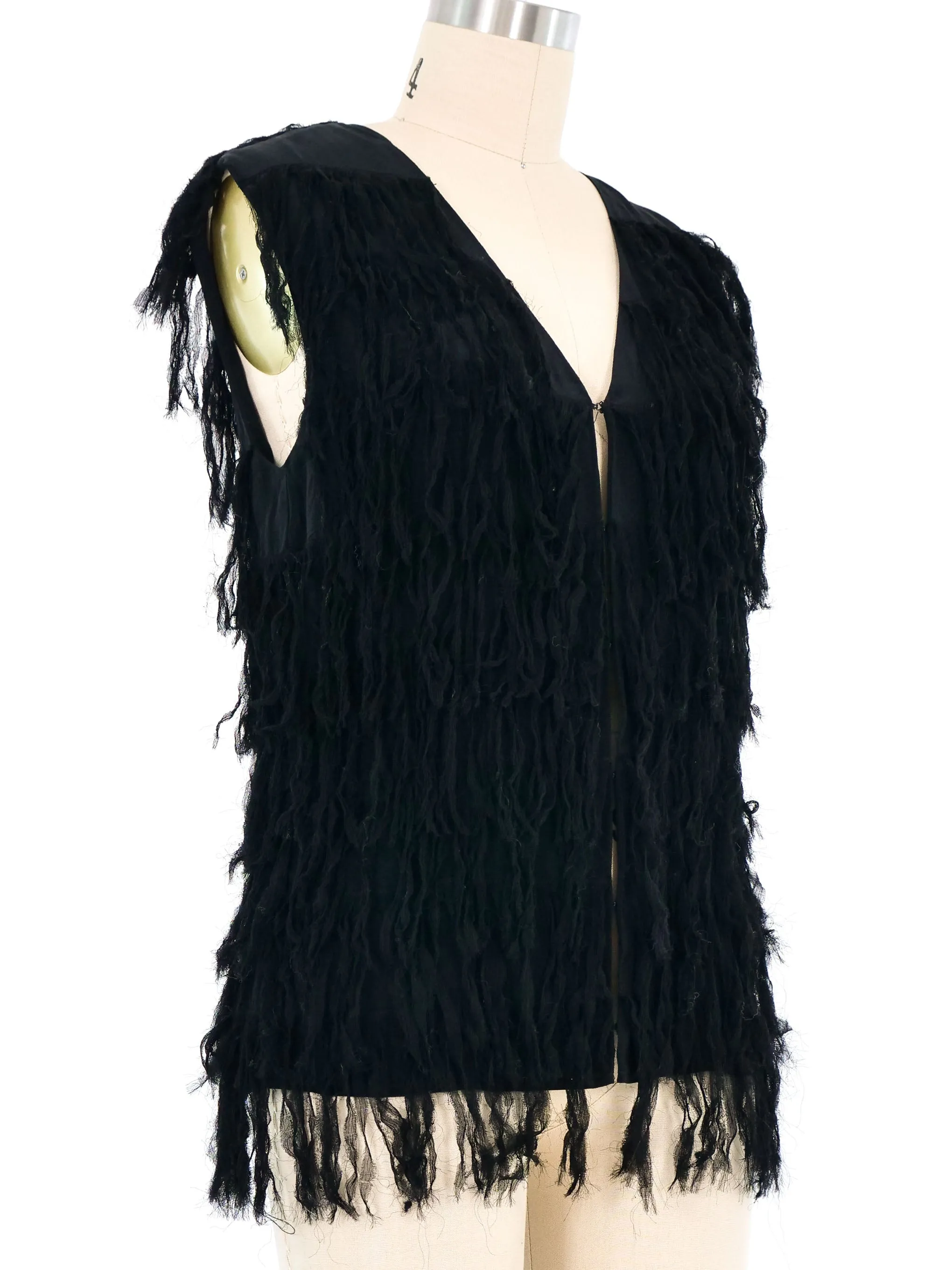 Alexander McQueen Gauze Fringe Vest