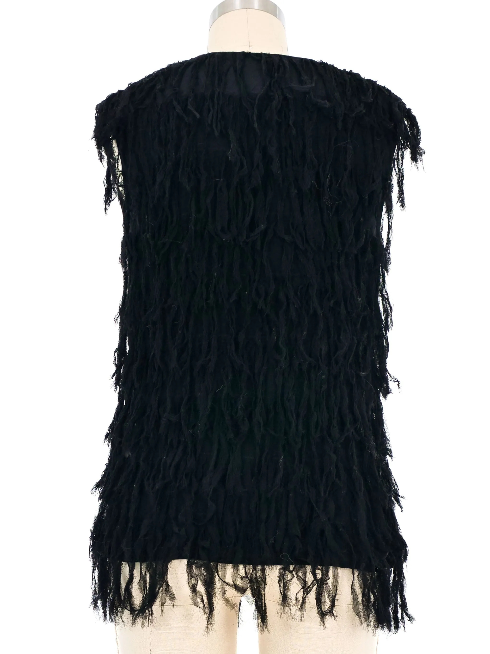 Alexander McQueen Gauze Fringe Vest