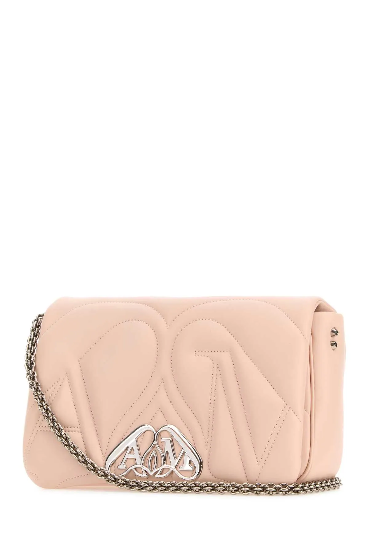 Alexander Mcqueen Pink Leather Small Seal Shoulder Bag