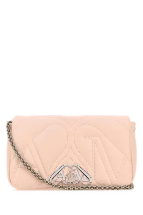 Alexander Mcqueen Pink Leather Small Seal Shoulder Bag