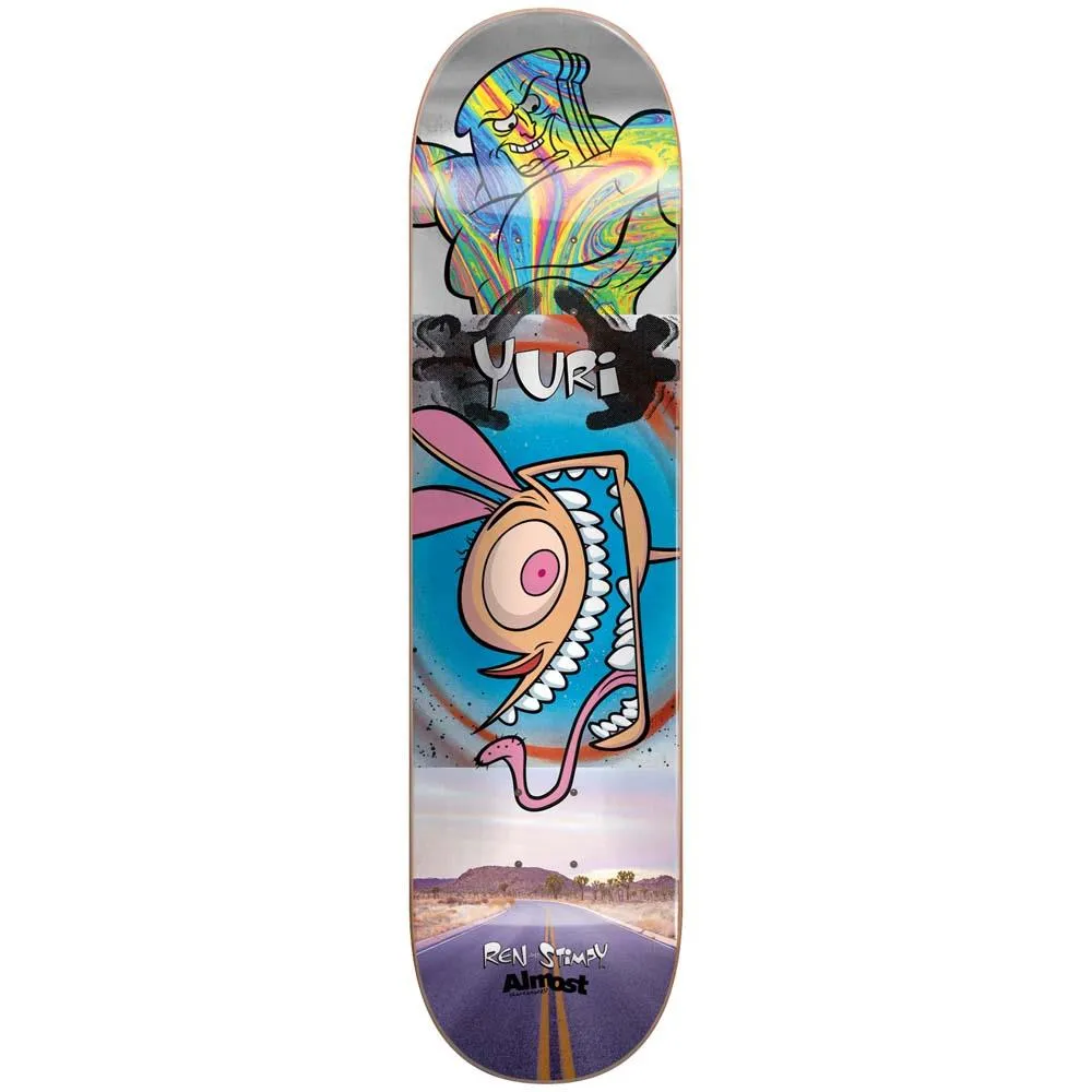 Almost Yuri Ren & Stimpy Road Trip Skateboard Deck Multi 8.375