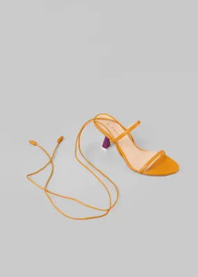 Alohas Kendra Leather Sandals - Bicolor Yellow Purple