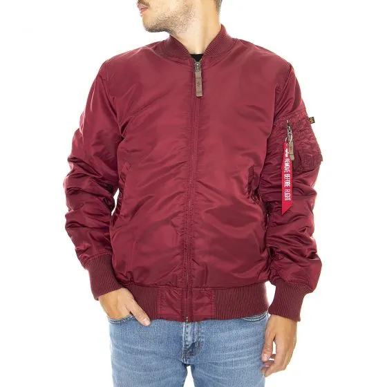 Alpha Industries Mens Ma-1 Vf 59 Burgundy Jacket 