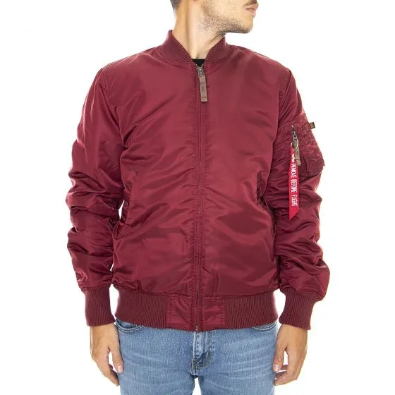 Alpha Industries Mens Ma-1 Vf 59 Burgundy Jacket 