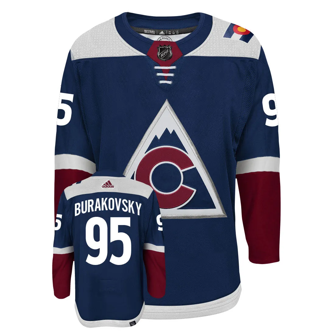 Andre Burakovsky Colorado Avalanche Adidas Primegreen Authentic NHL Hockey Jersey     