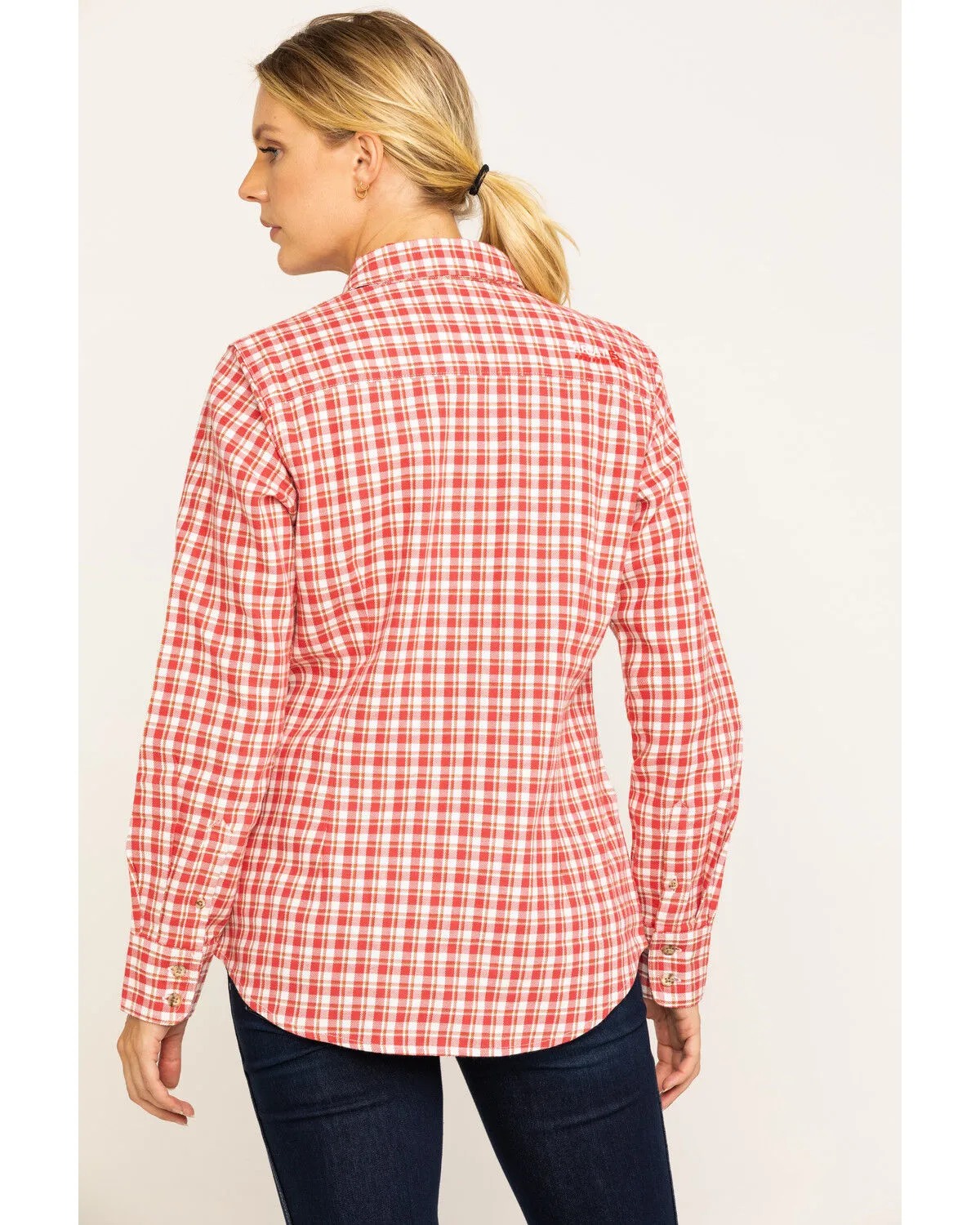 Ariat Women's Boot Barn Exclusive FR Talitha Plaid Long Sleeve Work Shirt