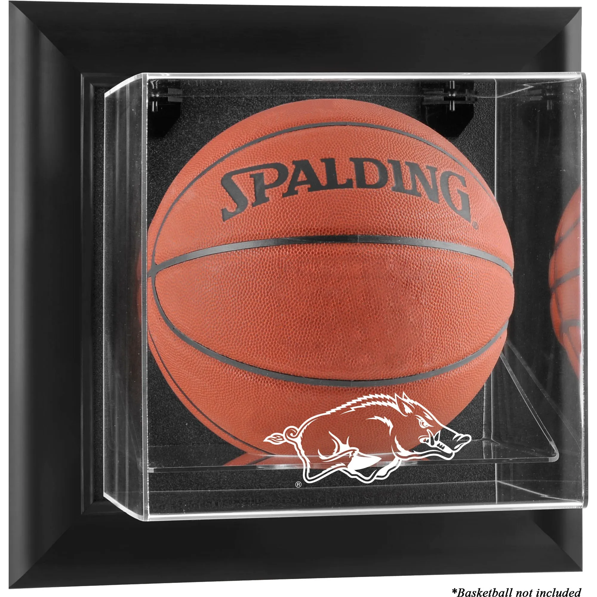 Arkansas Razorbacks Black Framed Wall-Mountable Basketball Display Case