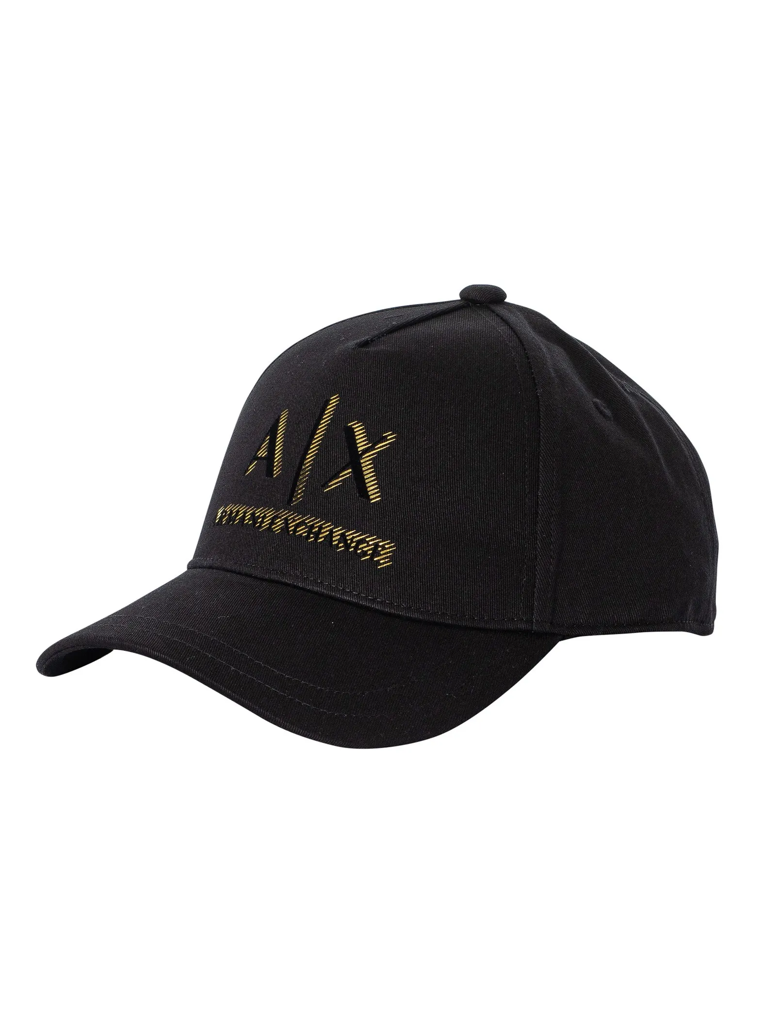 Armani Exchange Logo Baseball Cap - Black/Gold