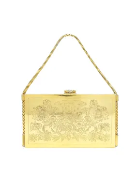 Art Deco Engraved Compact Evening Clutch