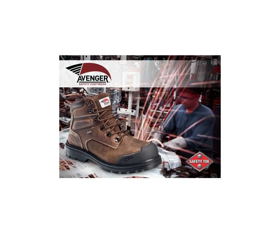 Avenger 7258 Men's 6" Waterproof Steel Toe Work Boot