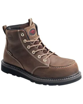 Avenger Men's 7607 Wedge Mid 6" Waterproof Lace-Up Work Boot - Soft Toe