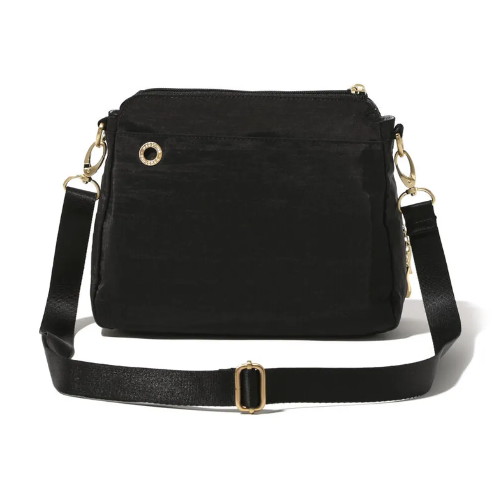 Baggallini Calais Black W/Gold Hardware Crossbody Bag (Women's)