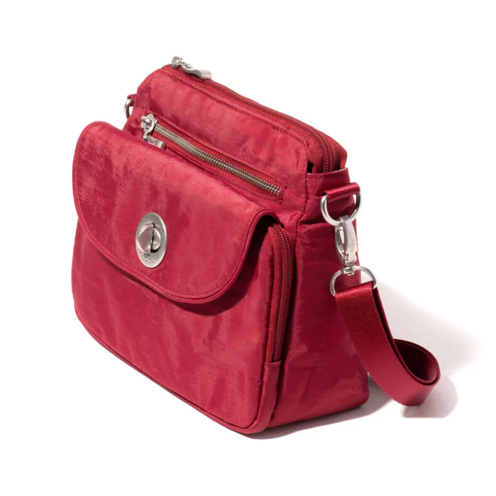 Baggallini Calais Ruby Red Crossbody Bag (Women's)