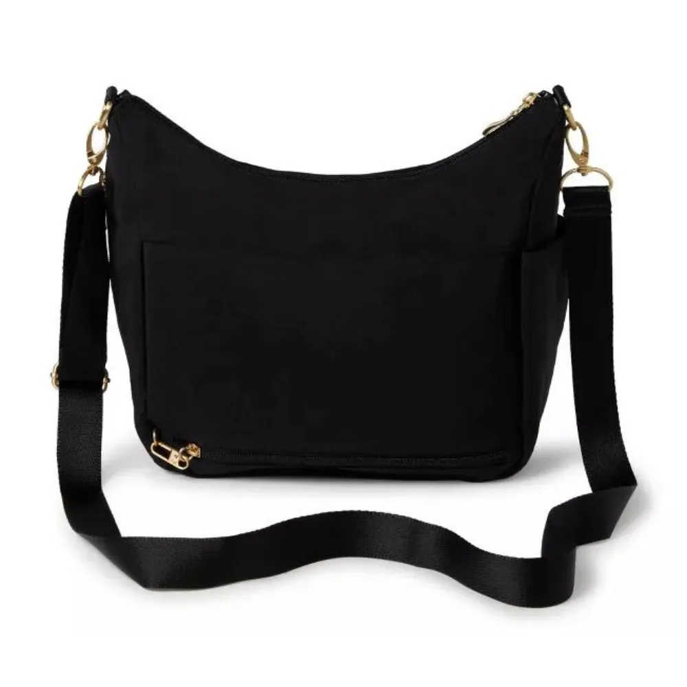 Baggallini Modern Everywhere Black/Gold Hardware Crossbody Bag (Women's)