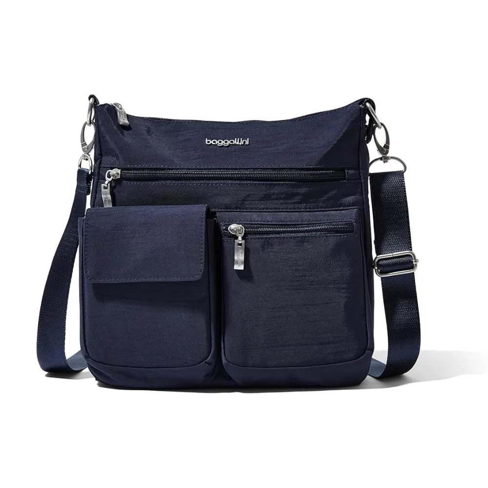 Baggallini Modern Everywhere French Navy Slim Crossbody Bag (Women's)