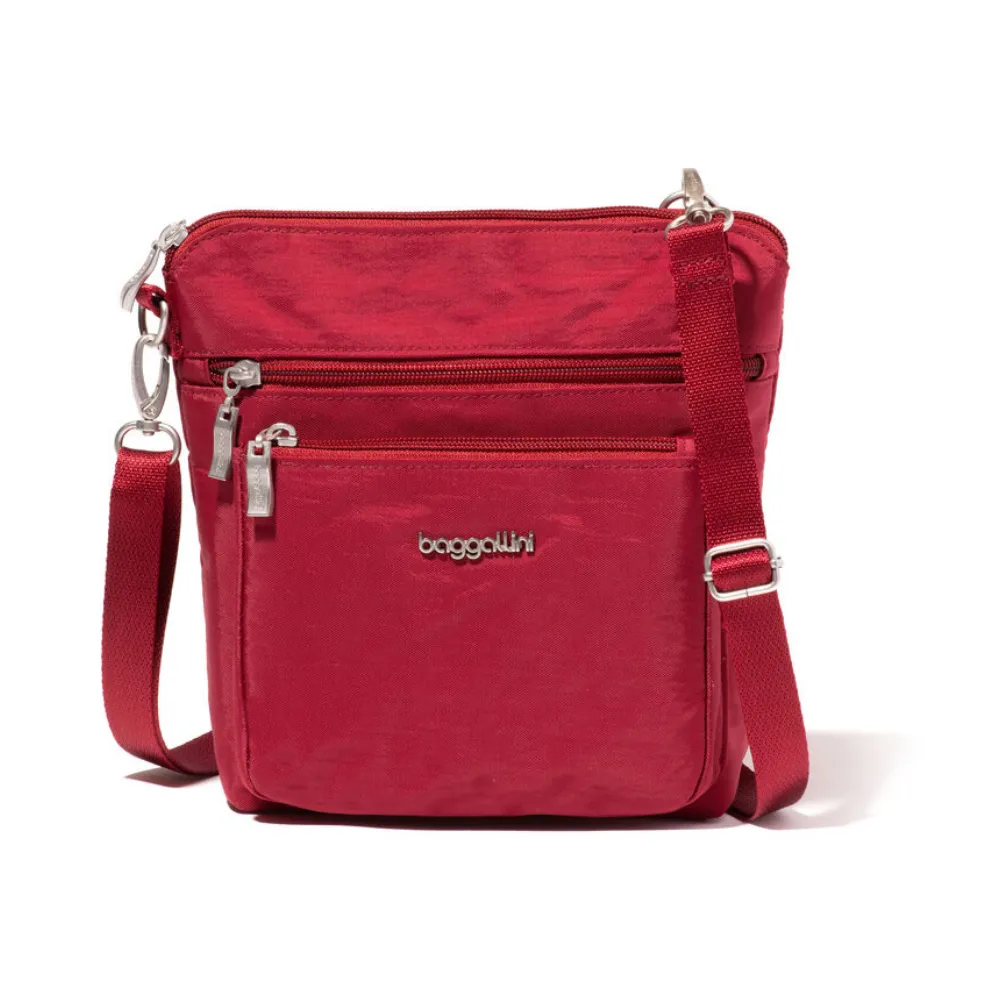 Baggallini Modern Pocket Ruby Red Crossbody Bag (Women's)