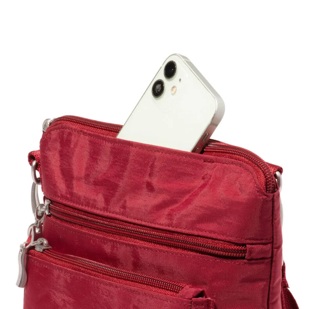 Baggallini Modern Pocket Ruby Red Crossbody Bag (Women's)