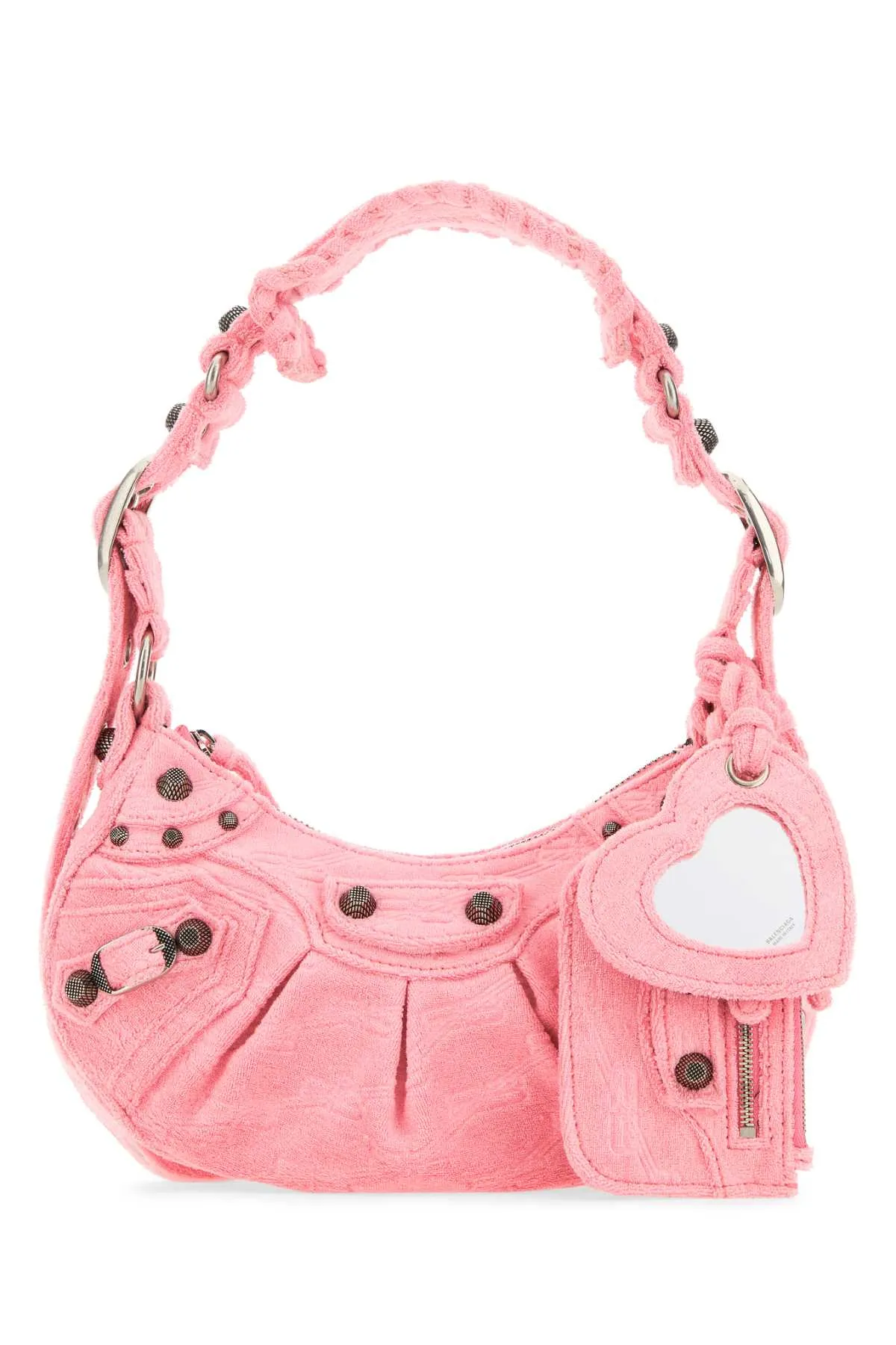 Balenciaga Pink Terry Fabric Le Cagole Xs Shoulder Bag