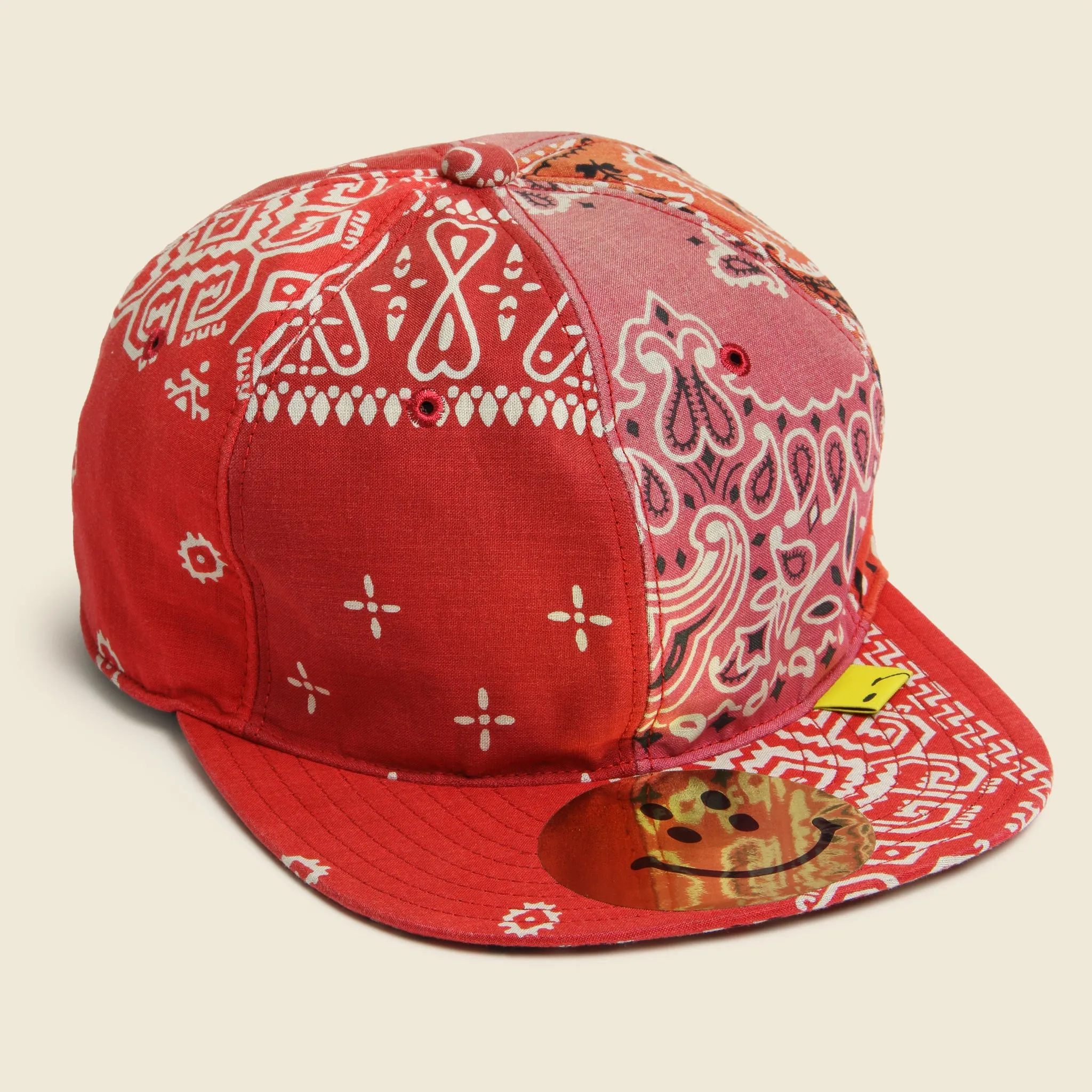 Bandana Patchwork Baseball Cap - Red