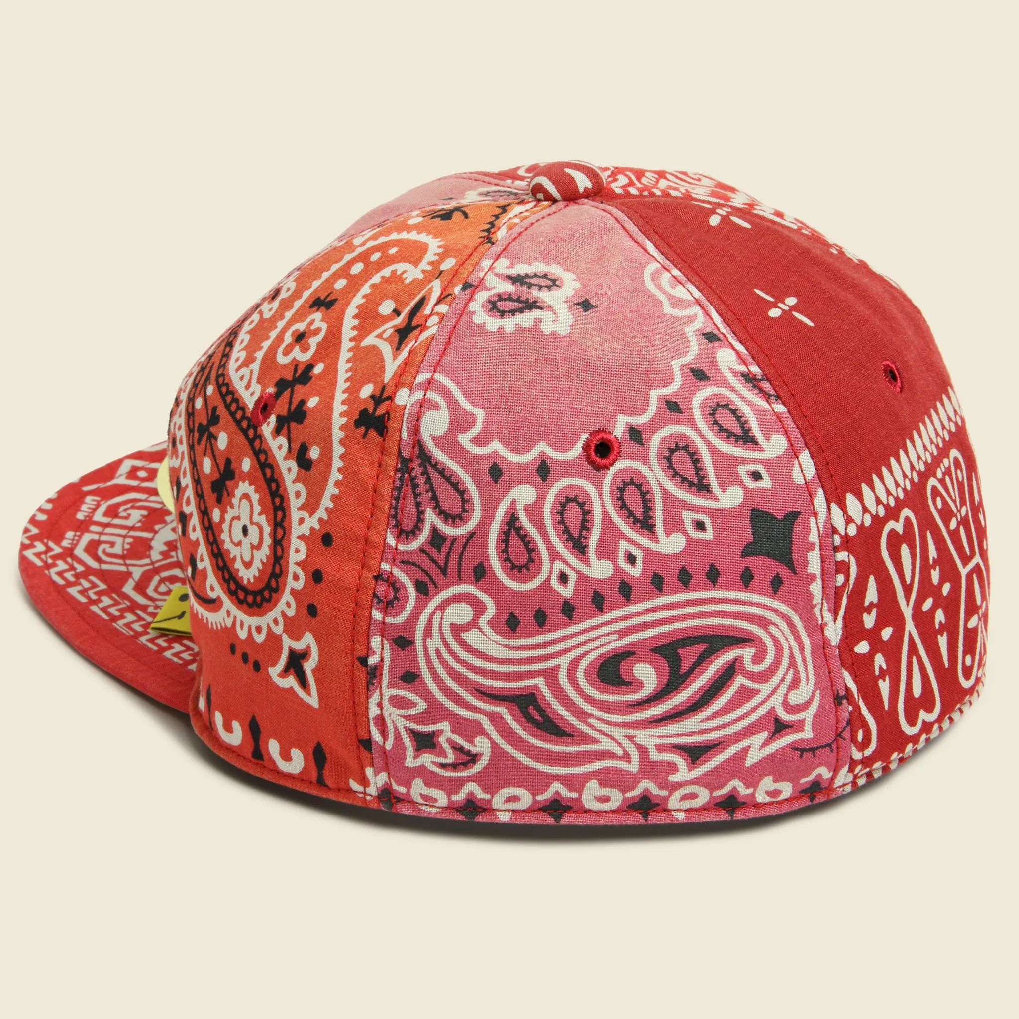 Bandana Patchwork Baseball Cap - Red