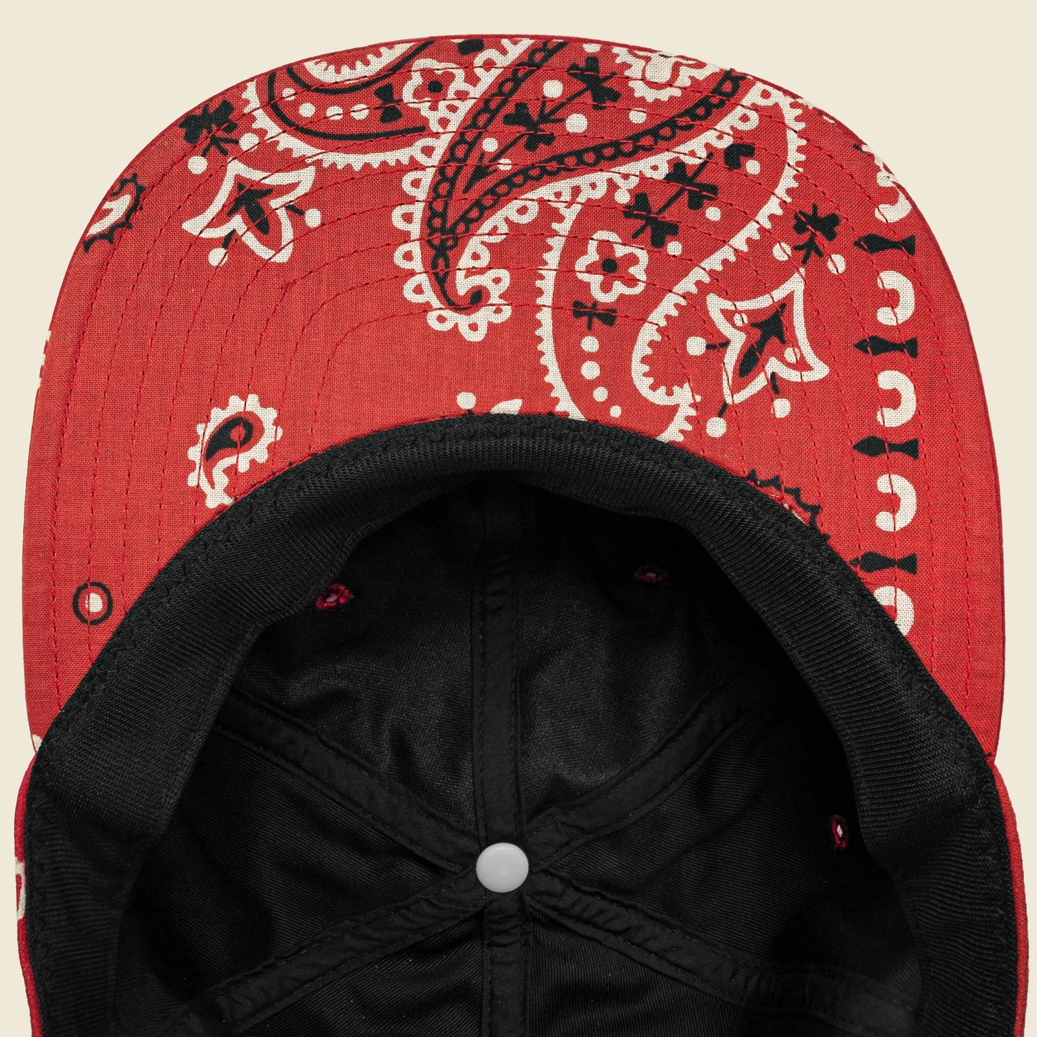 Bandana Patchwork Baseball Cap - Red