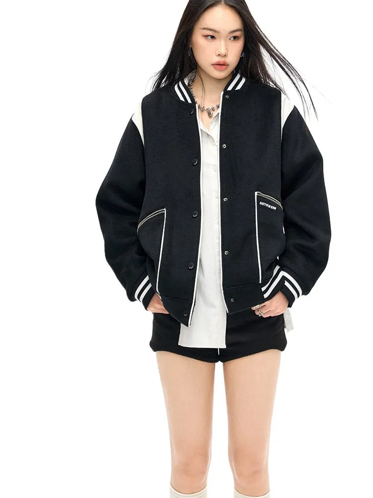 Baseball Jersey Woolen Jacket