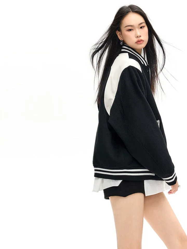 Baseball Jersey Woolen Jacket