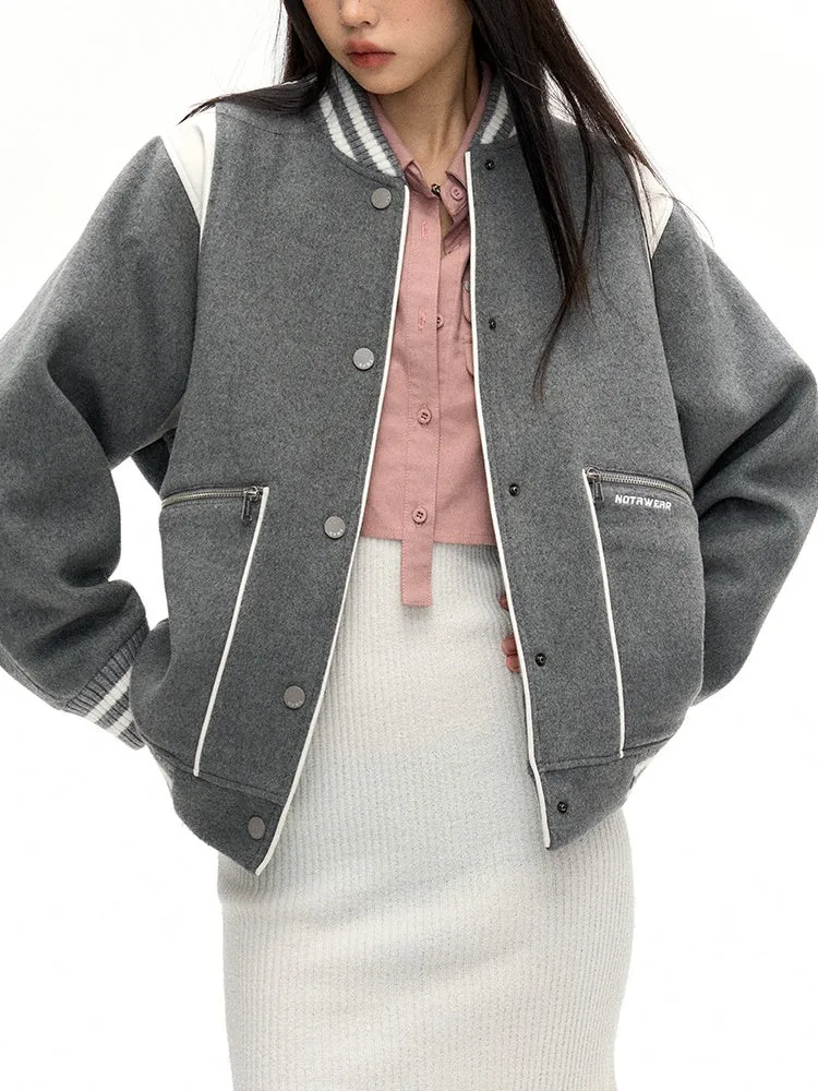 Baseball Jersey Woolen Jacket