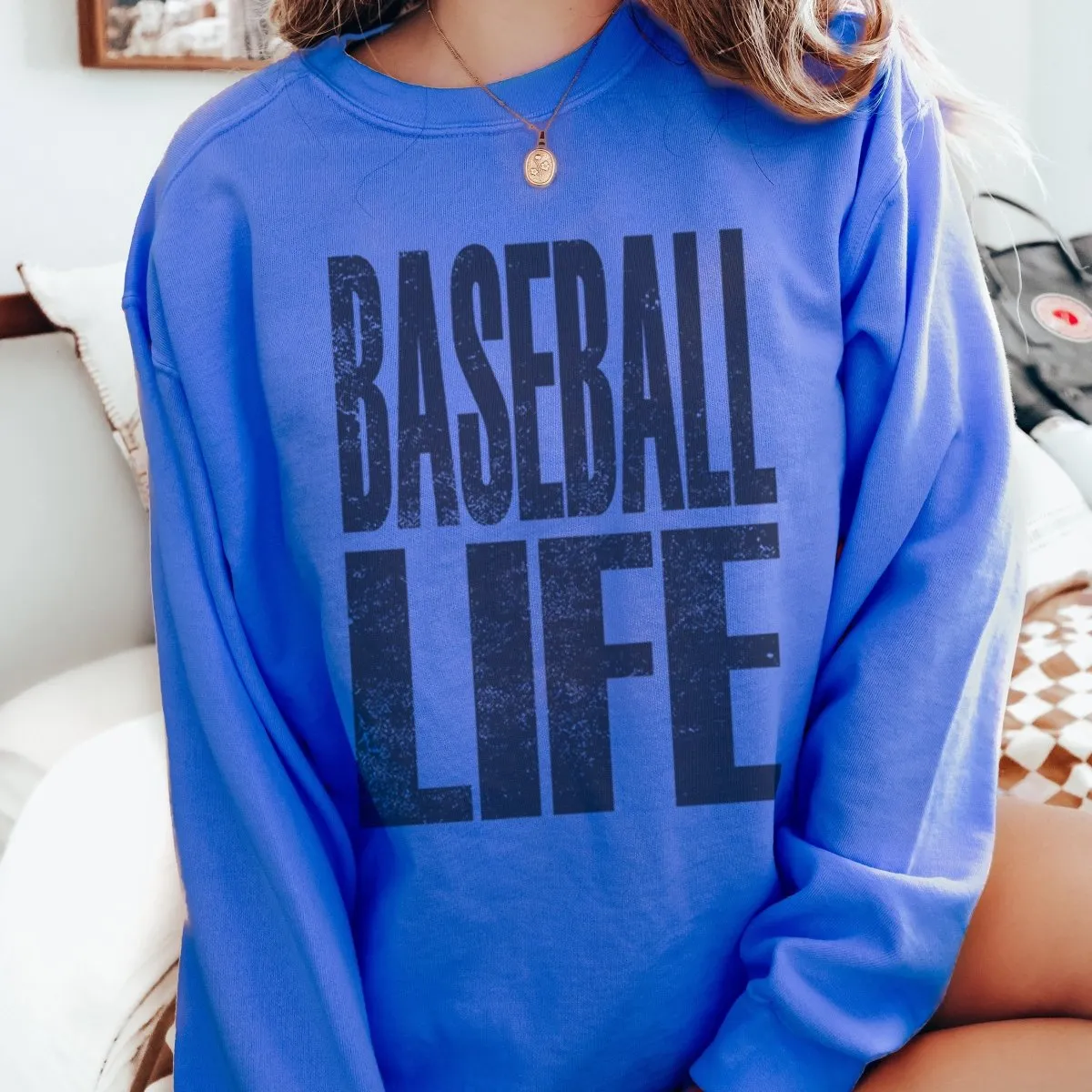 Baseball Life Comfort Colors Crew